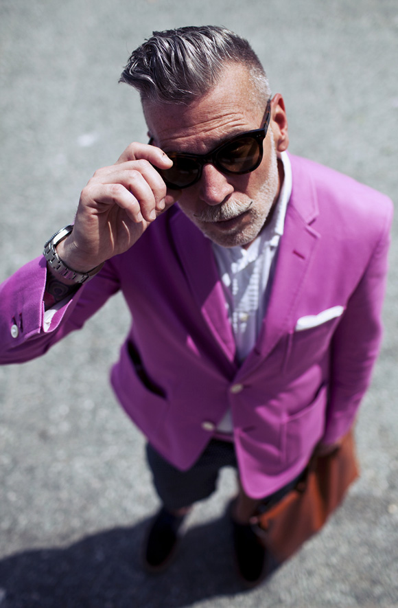 No Shame in Pink - Nick Wooster Street Style - SOLETOPIA