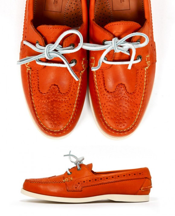 orange deck shoes