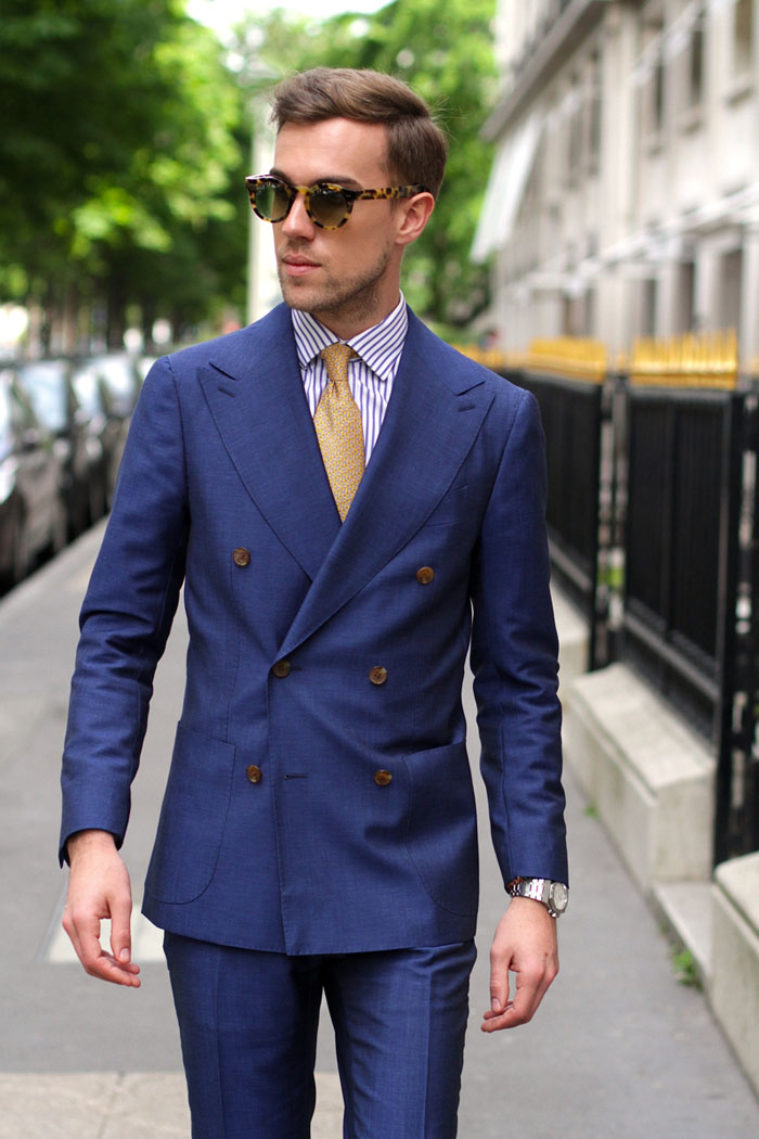 Blue DB Suit × Hermès Necktie SOLETOPIA