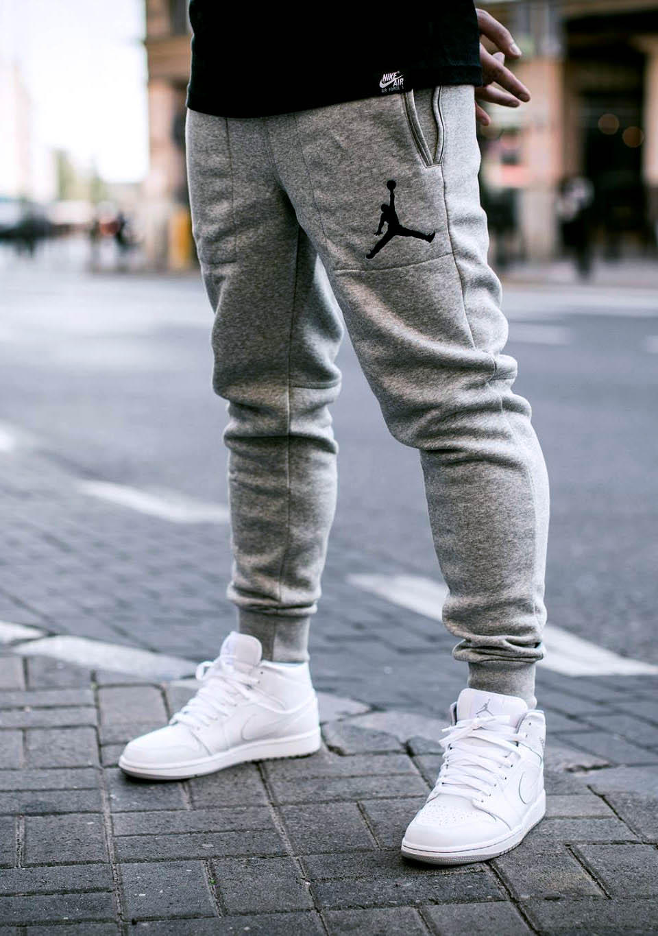 gray jordan sweatpants