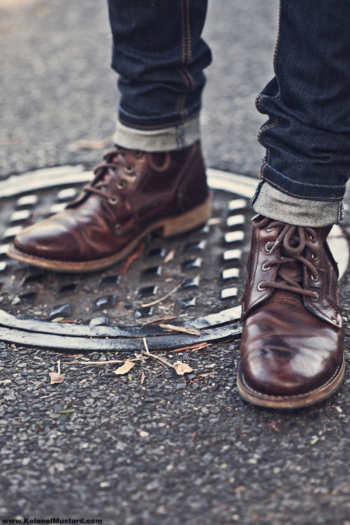 1950s Greaser Style - Rugged Boots & Cuffed Jeans
