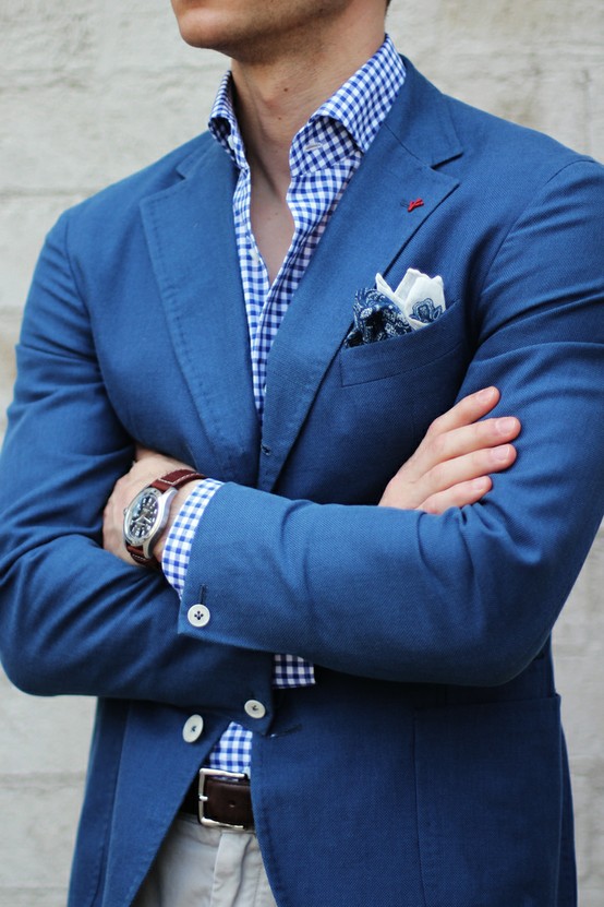 arms-crossed-isaia-sport-coat-checkered-plaid-blue-shirt-floral-pattern-pocket-square