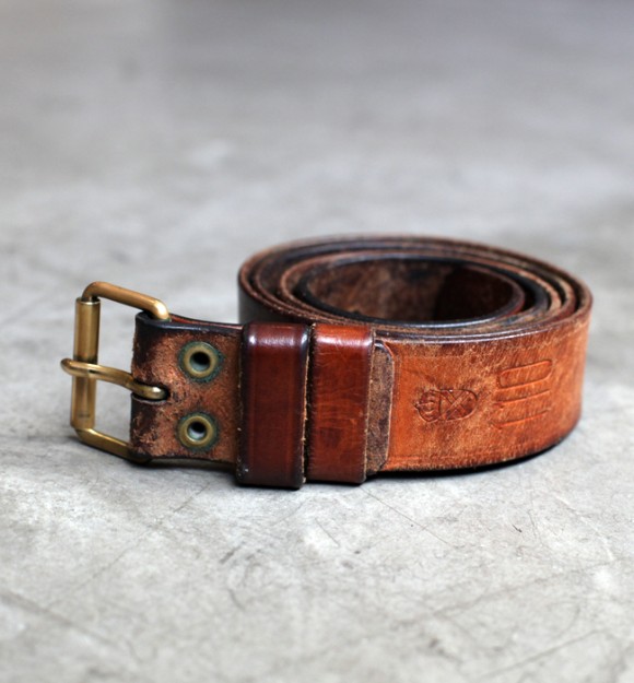 Deadstock brown leather 'Swedish Army' Belt