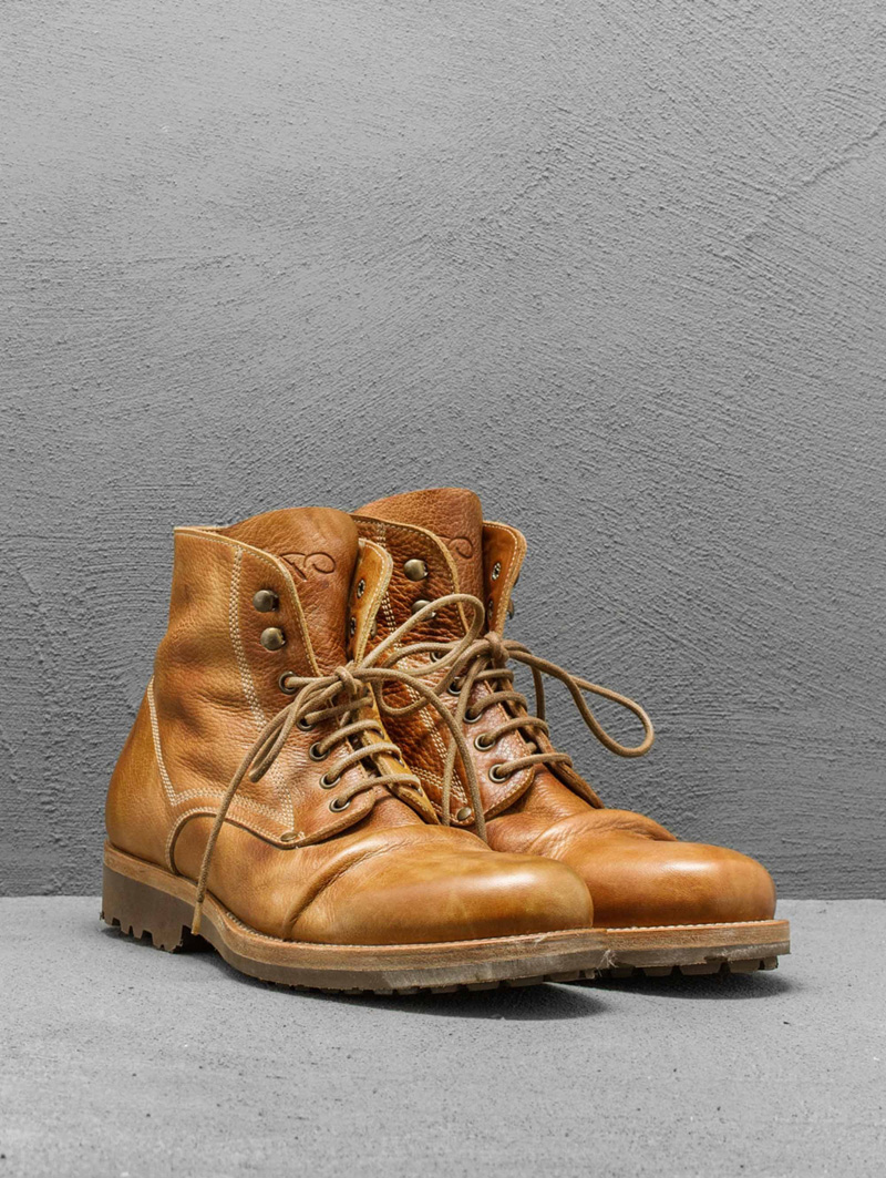 SHOTO 'Hunter', mens designer boots in brown | SOLETOPIA