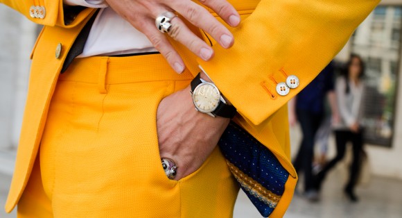 silver-skull-ring-bright-orange-suit-vintage-timepiece