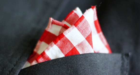 red-white-check-plaid-pocket-square