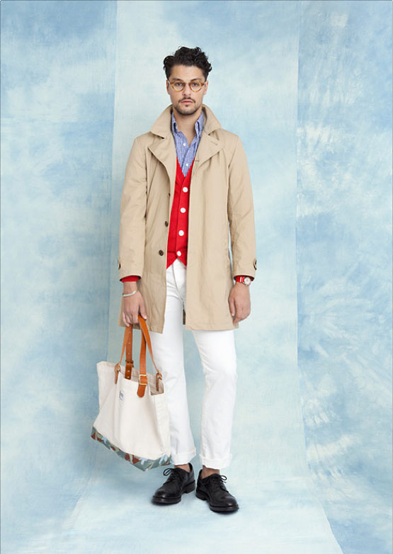 summer-layers-light-tones-with-dark-shoes-red-cardigan-the-river-ss13-mens-collection