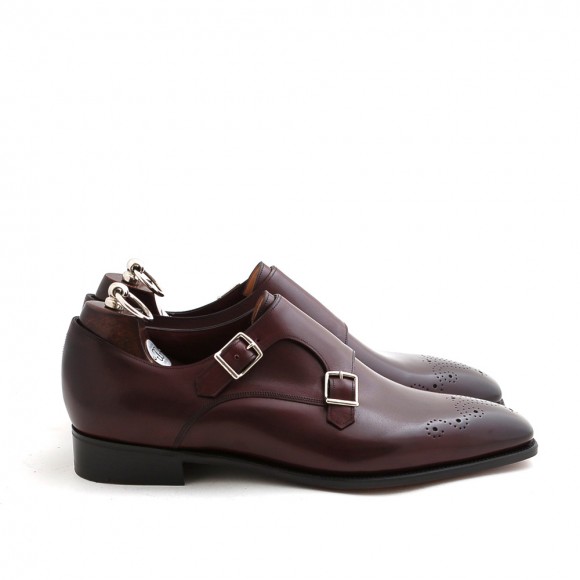 Gaziano & Girling Grosvenor, Vintage Rioja double monk perforated toe cap