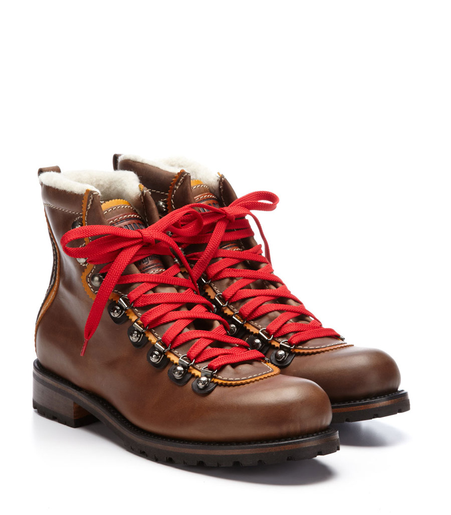 Shearling lined + Red Laces Hiking boots from DSQUARED2 | SOLETOPIA