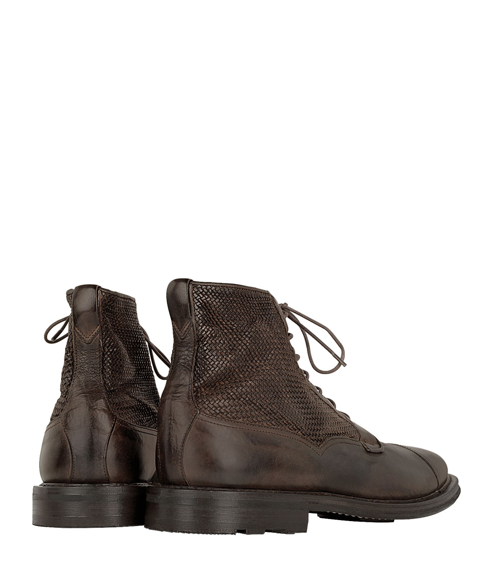 Fratelli Rossetti Woven Leather Cap Toe Boot FW13 Collection back