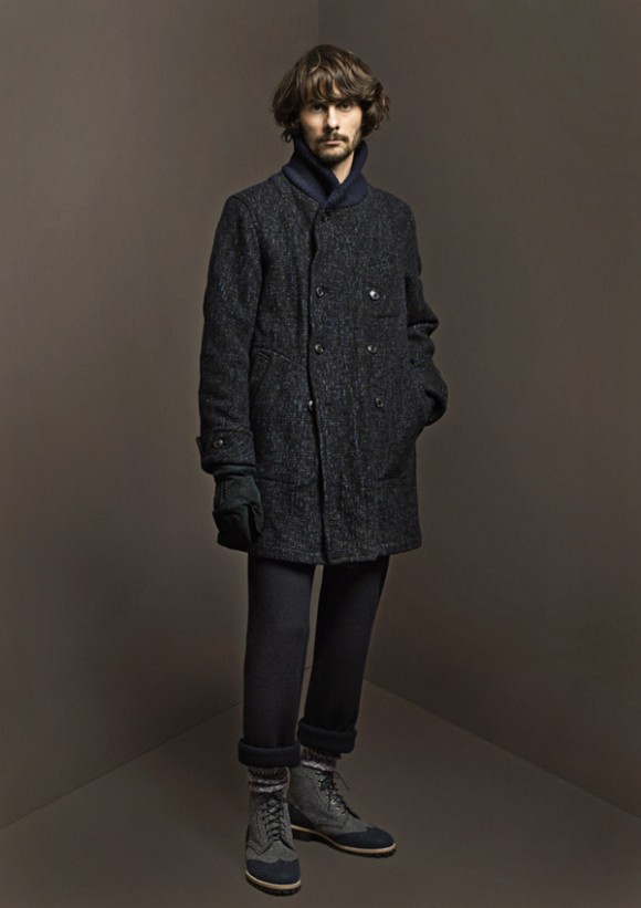 japan-clothing-label-tss-fall-winter-2012-collection-two-tone-wingtip-wool-boots-cuffed-pants-pea-coat-gloves