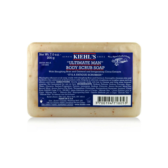 Kiehl's Ultimate Man Bran, Oatmeal & Citrus Body Scrub Soap
