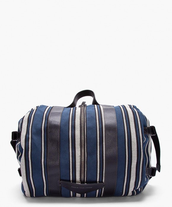 MARC BY MARC JACOBS Blue Striped Barrel Backpack
