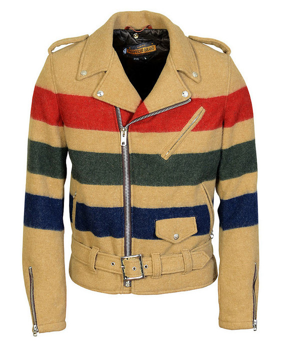 Asymmetrical Wool Biker Jacket from PERFECTO by Schott N.Y.C.