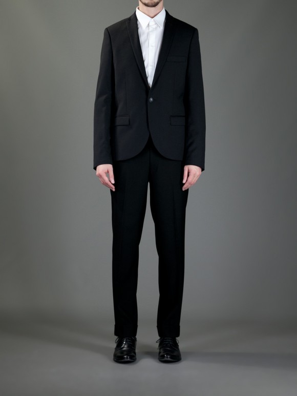 COMME des GARÇONS Men's Tailored Trousers Cuffed in Black