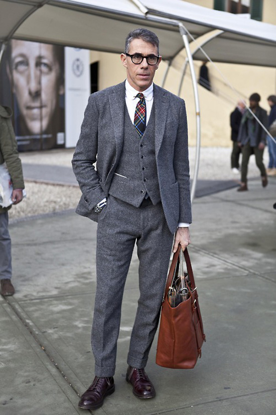 How to Dress Your Age in Grey Three Piece Suit