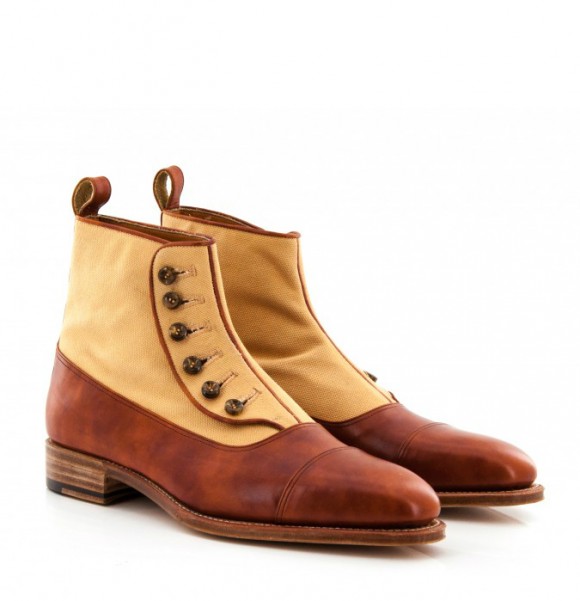 Kanpekina Canvas Leather Cap toe Boots