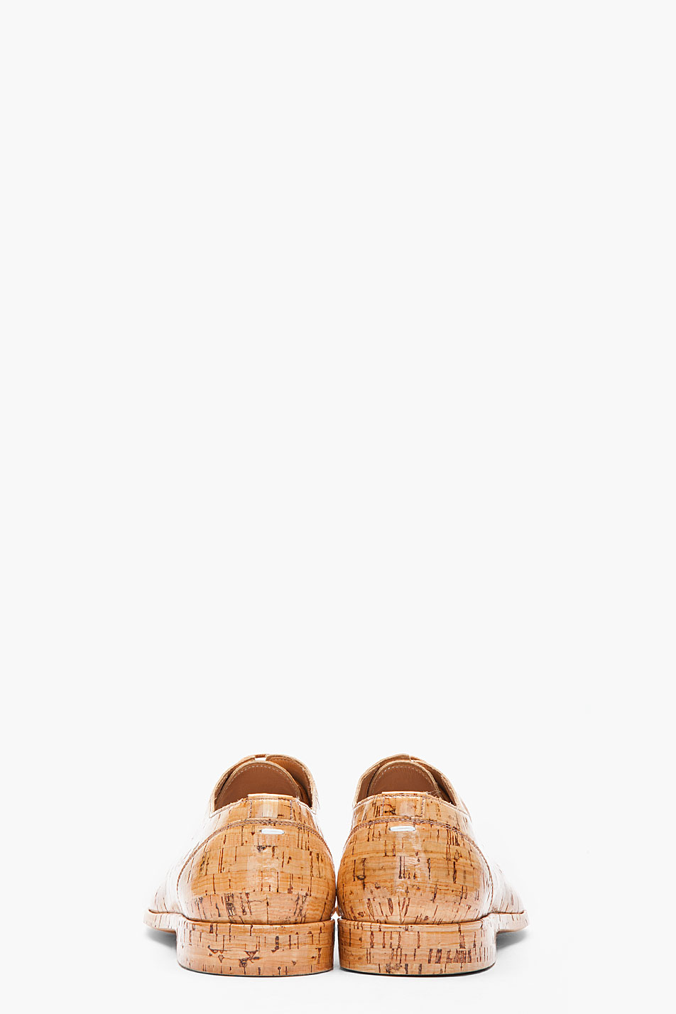Maison Martin Margiela 'Tan Varnished Cork' Oxford Shoes - Made in Italy