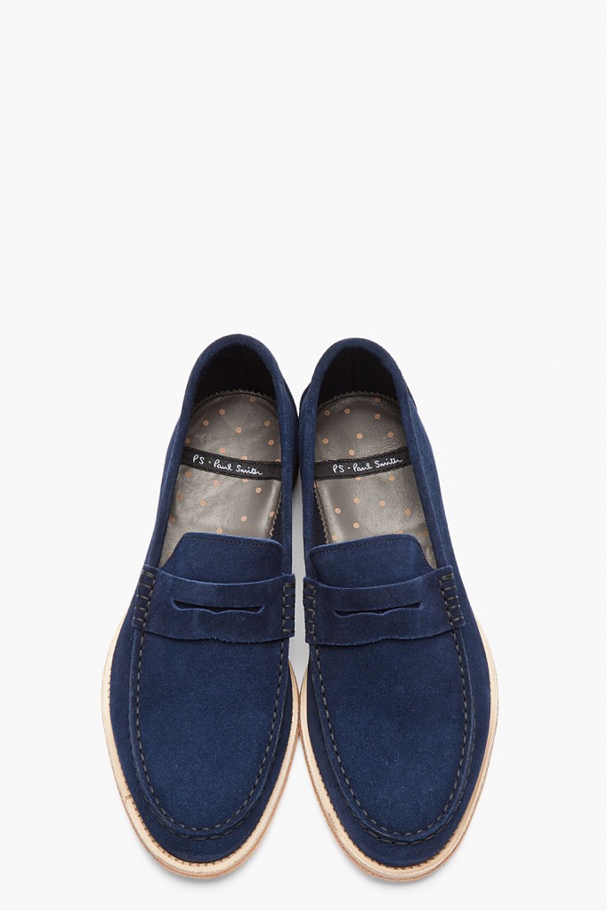 Navy Suede Penny Loafers Versatile for Any Occasion - PS by Paul Smith ...