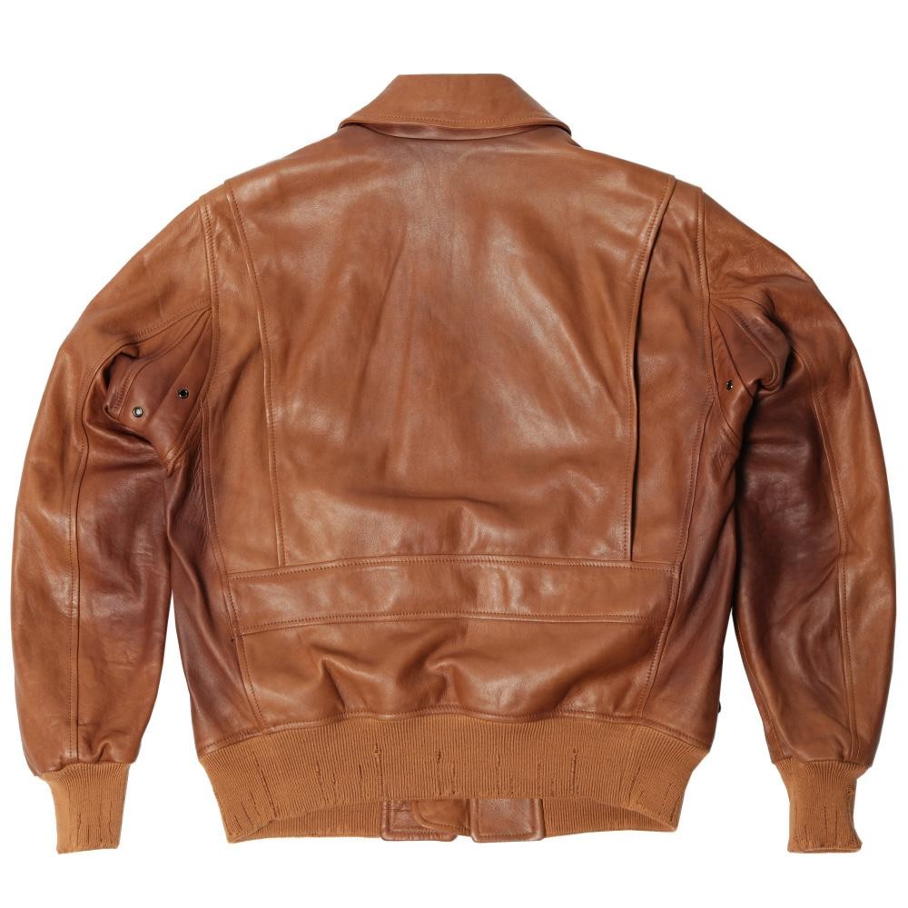 Back lambskin leather jacket for men Maison Martin Margiela cognac