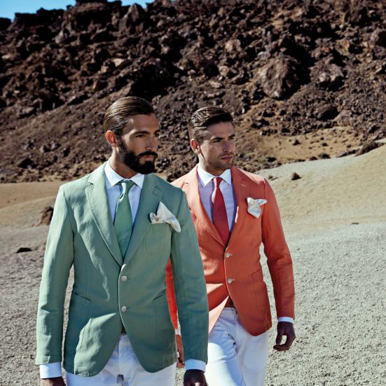 How to Pair a Turquoise & Orange Suit Jacket