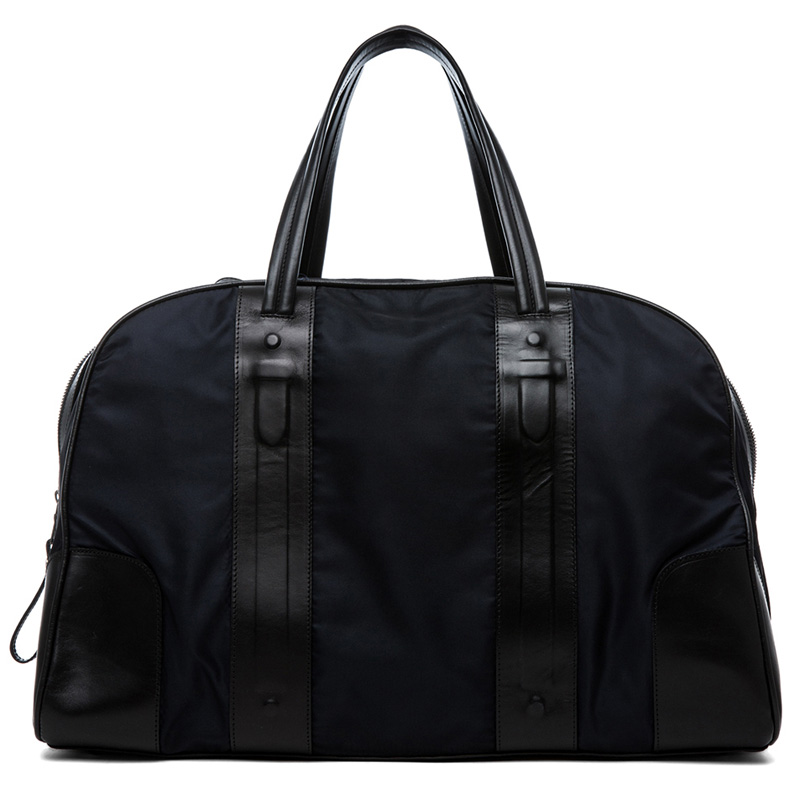 Neil Barrett Black Leather Trim Weekend Bag for Men 2