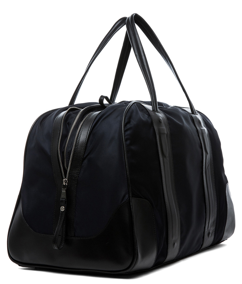 Neil Barrett Black Leather Trim Weekend Bag for Men 3