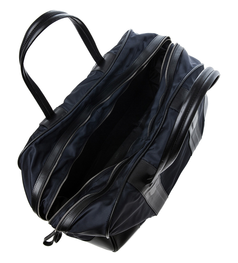 Neil Barrett Black Leather Trim Weekend Bag for Men 4