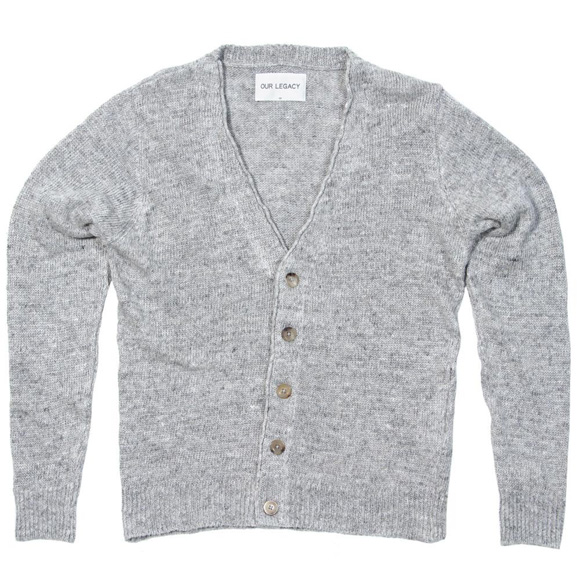 Our Legacy Plain Knitted Deep V Cardigan