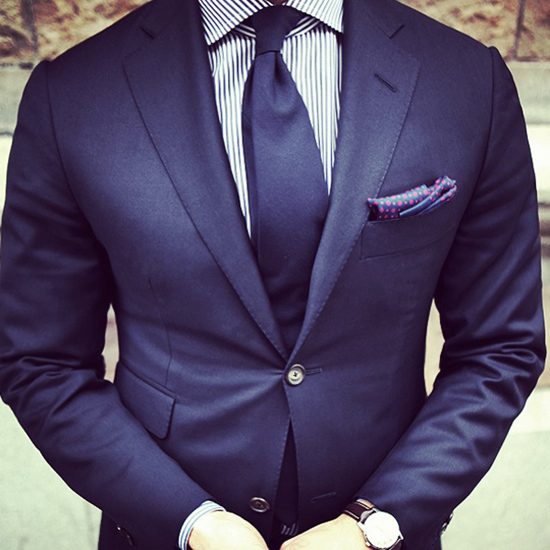 Deep Blue structured sport coat, Indigo Tie menswear