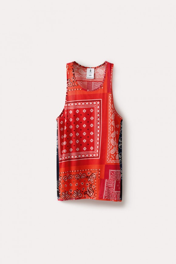 Best Tank Top for Summer: red paisley print men style | SOLETOPIA