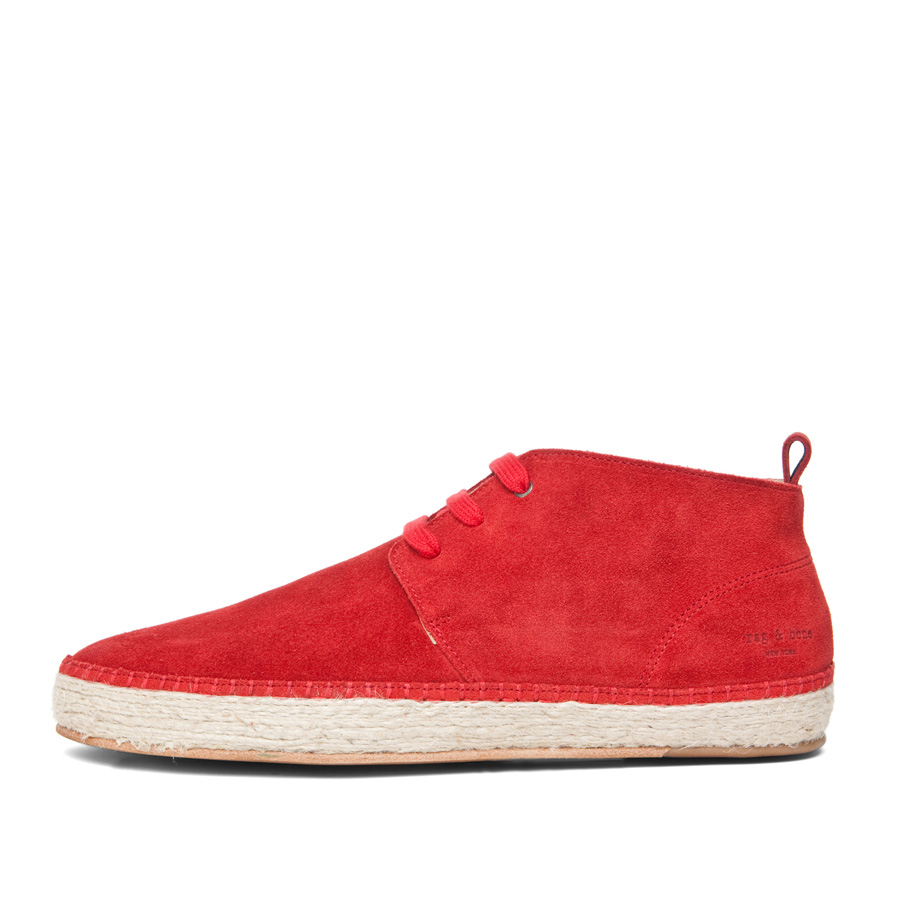 Red Suede Espadrille Chukka boot | SOLETOPIA