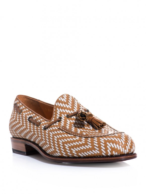 Refined Woven Leather tassel loafer