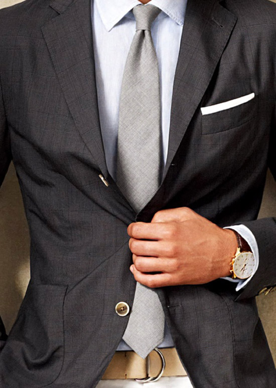 Slim Cut Grey suit & half windsor
