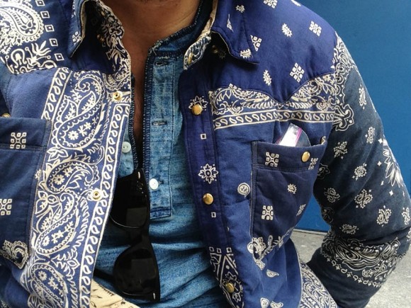 Blue paisley bandana jacket