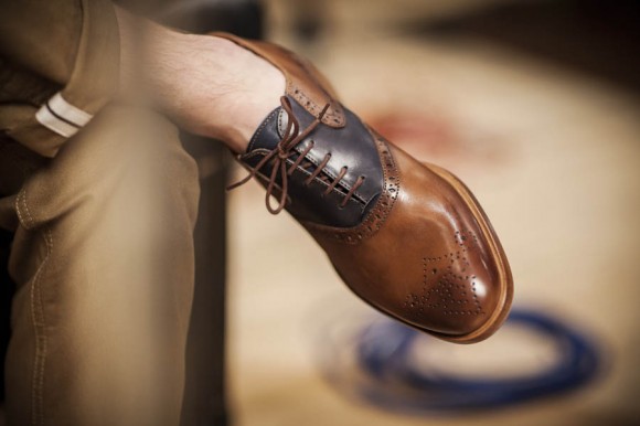 Perforated Brown Saddle Oxford