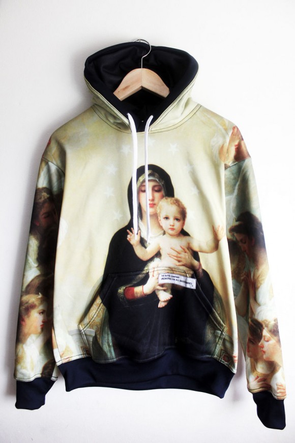 Virgin Mary print pullover hoddy SS13 rated co.