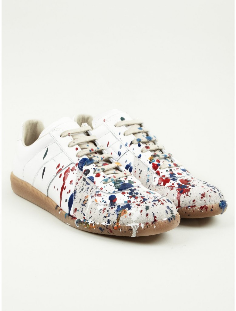 Paint Splatter on White Sneakers | SOLETOPIA