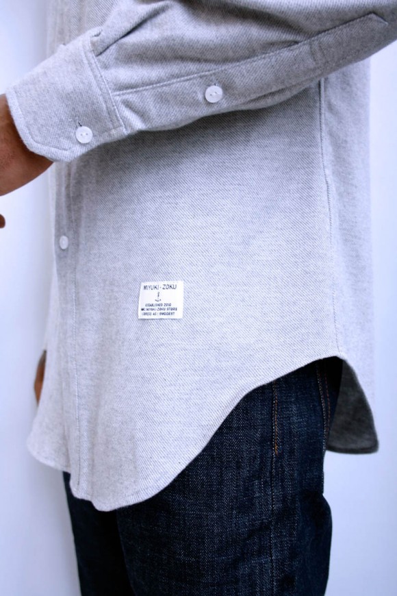 Mki Miyuki Textured Shirt Light Grey