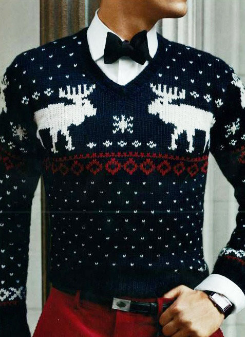 Christmas Pullover x Bow Tie