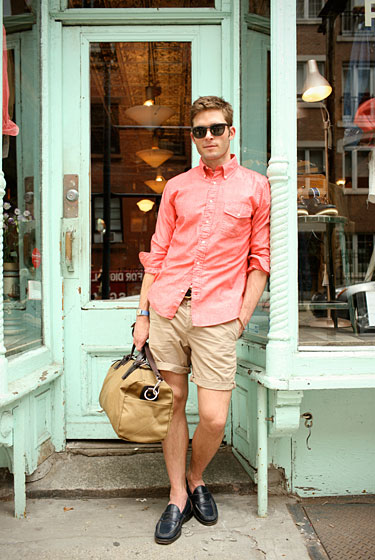 Pink Button Down Rolled up Sleeves