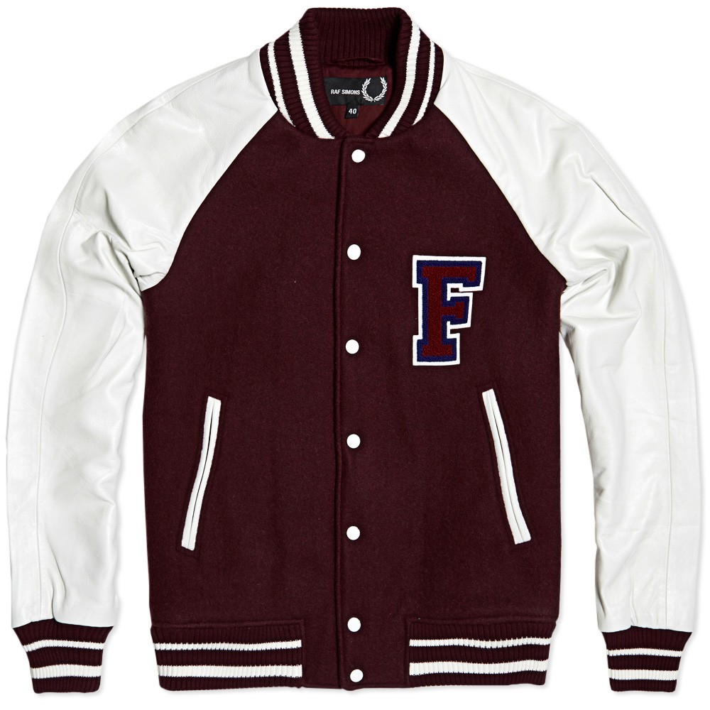 Varsity Bomber Jacket deep burgundy 1