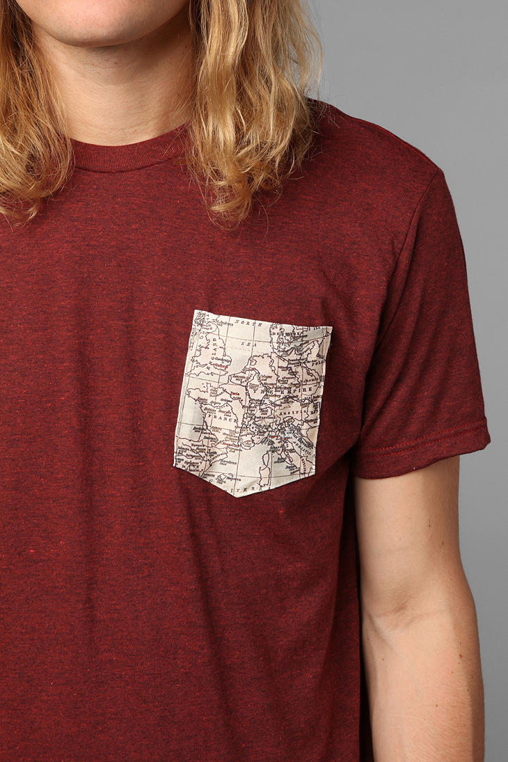 Map of Europe Pocket T-Shirt streetwear urban outfitters
