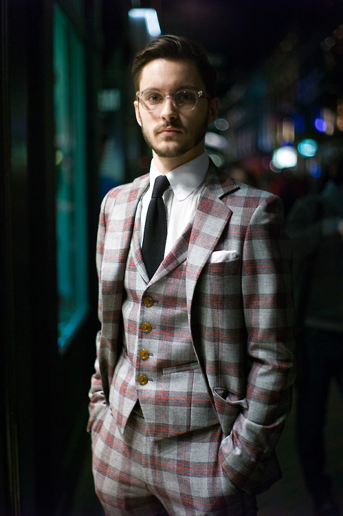 Plaid 3-Piece Suit lookbook streetstyle