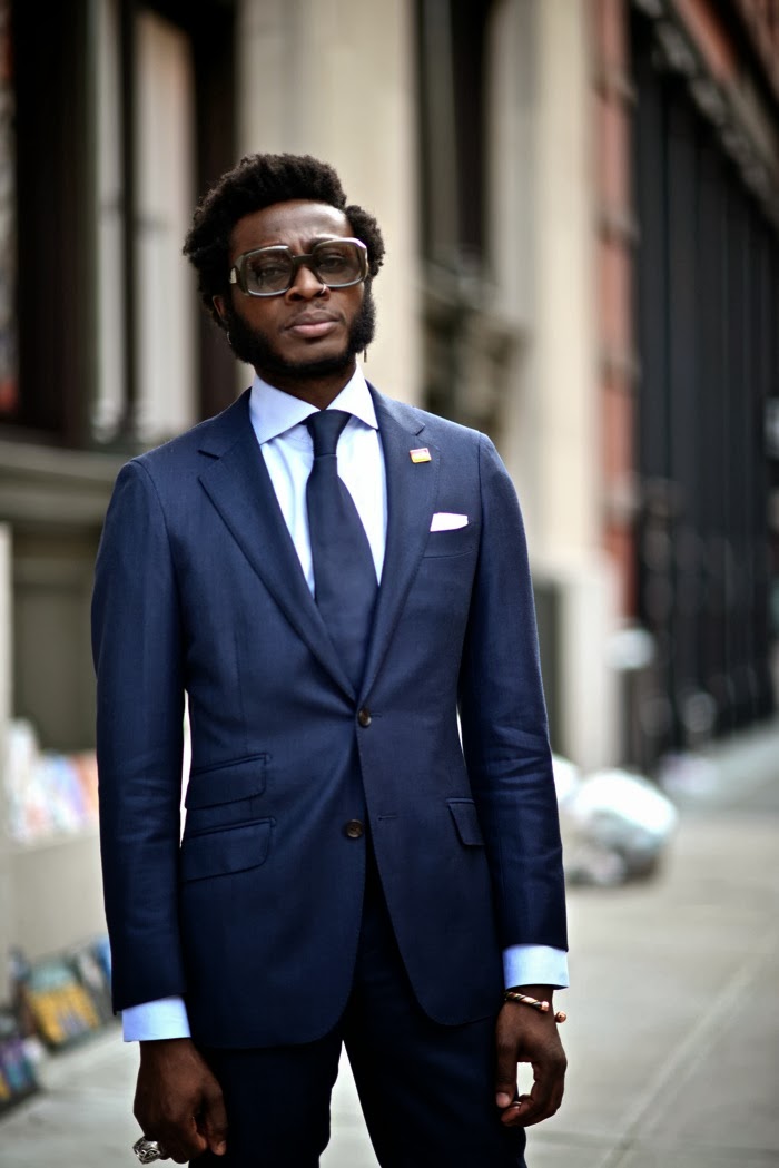 Shades of Blue Mercer Street STyle suit
