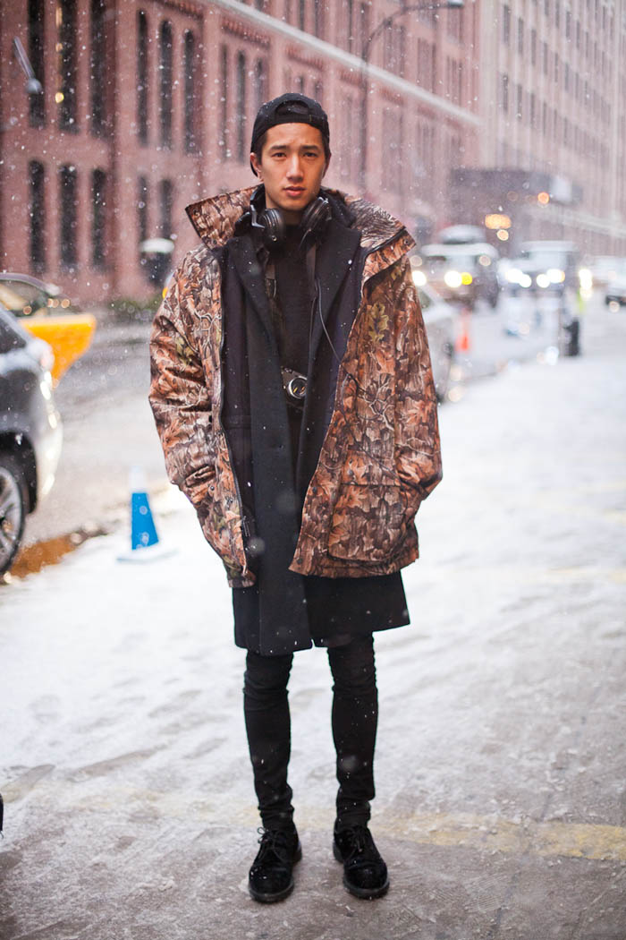 Streetstyle at the Standard jacket coat black menswear urban fashion winter