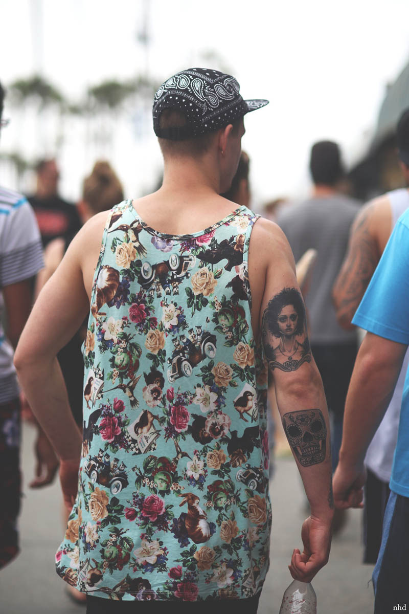 Tatted Animals & Flowers tank top skater streetstyle