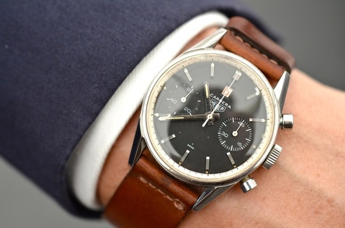 Vintage Tag Heuer Carrera timepiece watch men style