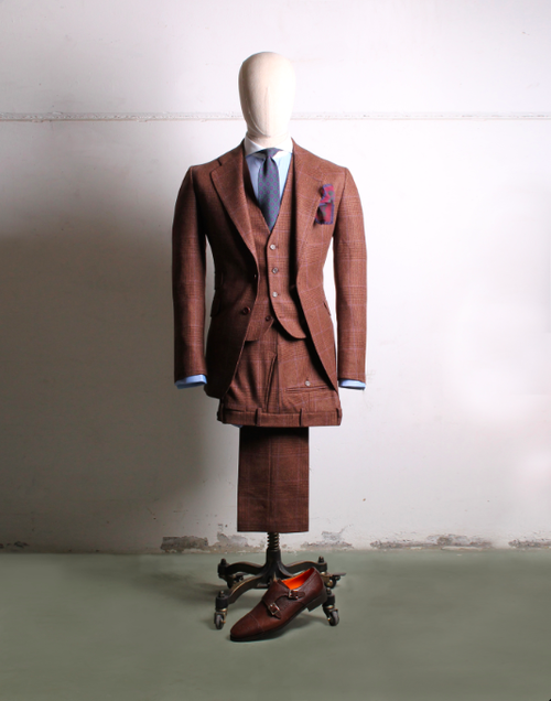 Brown Suit & Monks mens fashion menswear