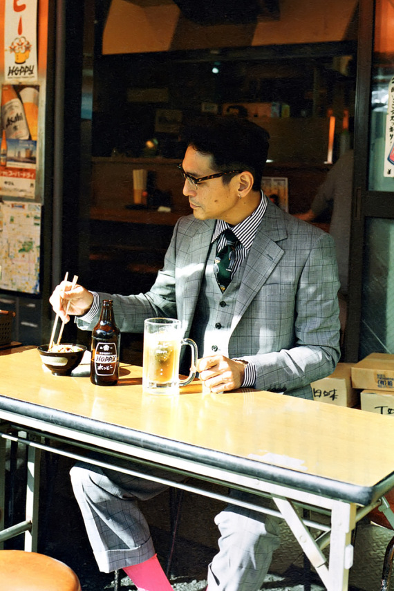 Sushi Beer Plaid Suit streetstyle menswear